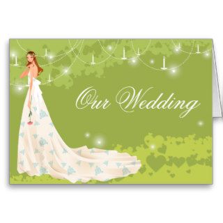 Green Wedding Invitation Greeting Card
