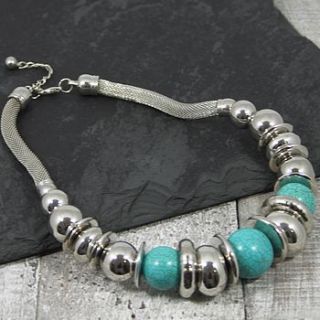 chunk of turquoise necklace by my posh shop
