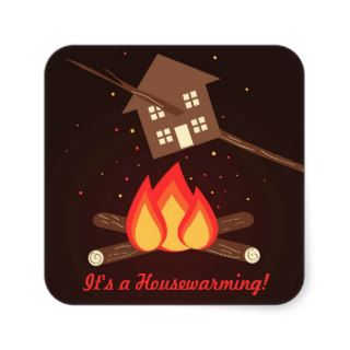 Funny Literal Housewarming Party Stickers