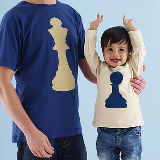 king and pawn chess tshirt set by twisted twee