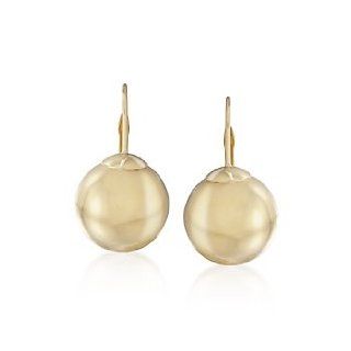 18kt Italian Yellow Gold 13mm Sphere Earrings Jewelry Products Jewelry