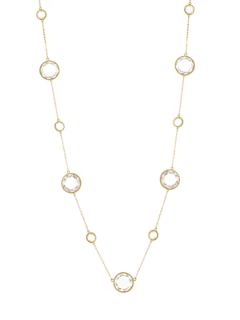 CZ Circle Station Necklace by CZ by Kenneth Jay Lane