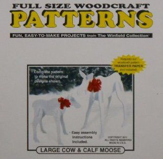 Moose Cow & Calf Yard Art Woodworking Pattern   Woodworking Project Plans