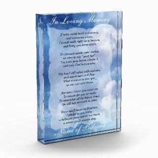 Loving Memory Prayer Acrylic Award