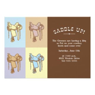 Western Saddle Invitation