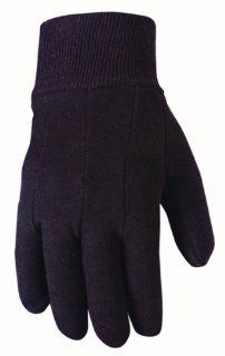Wells Lamont 508S Poly Cotton Blend Standard Weight Jersey Glove, Small, Seal Brown   Work Gloves  