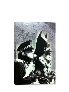 Batman and The Police Graffiti (Canvas) by iCanvasART