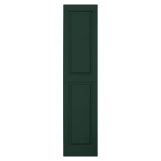 Vantage 2 Pack Midnight Green Raised Panel Vinyl Exterior Shutters (Common 63 in x 14 in; Actual 62.56 in x 13.875 in)