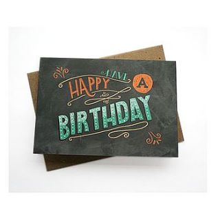 'happy birthday' card by the happy pencil