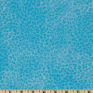 Flannel Animal Print Blue Fabric