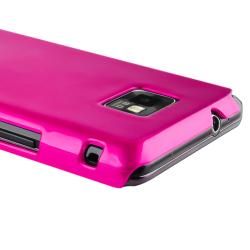Pink Glossy Snap on Rubber Coated Case for Samsung Galaxy S II i9100 BasAcc Cases & Holders