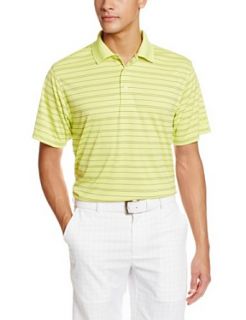 PGA TOUR Men's Fine Line Stripe Polo Shirt at  Mens Clothing store