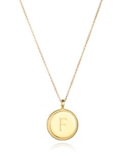 "F" Initial Pendant Necklace by Amelia Rose Design