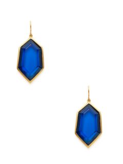 Blue Hexagon Earrings by Nico London