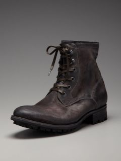 Distressed Suede Combat Boots by n.d.c. made by hand