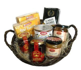 French Breakfast Delight Gift Basket incl. 2 Preserves, 2 kinds of Honey, Chestnut Spread, Toasts & Coffee  Grocery & Gourmet Food