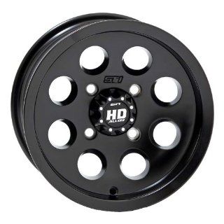 STI HD1 Golf Cart Wheel Black 12x7 (4/4)   (2+5) [12HDB104] Automotive