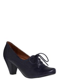 Right Here Heel in Navy  Mod Retro Vintage Heels