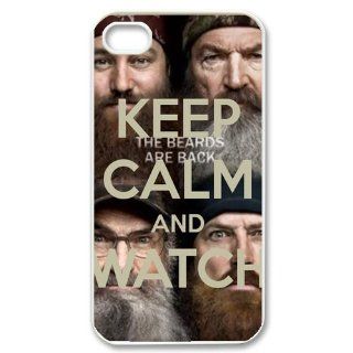 Custom Reality Show Duck Dynasty Keep Calm Series iPhone 4 4S Best Phone Case Cover black&white Cell Phones & Accessories