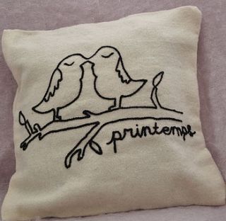 hand embroidered blanket cushions by mother of pearl atelier