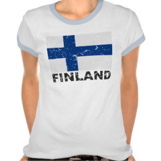 Finland Vintage Flag T Shirts