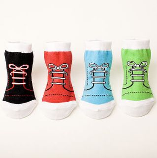 set of four high top baby socks by diddywear