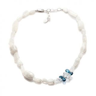 Deb Guyot Designs Moonstone, Quartz and Blue Topaz 17" Necklace