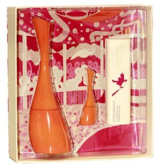 Kenzo Amour By Kenzo For Women. Gift Set ( Eau De Parfum Spray 3.4 Oz + Eau De Parfum Miniature 5 Ml + Perfumed Shower Gel 3.4 Oz )  Fragrance Sets  Beauty