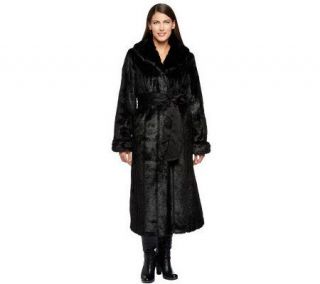 Dennis Basso Platinum Collection Petite Long Faux Fur Coat —