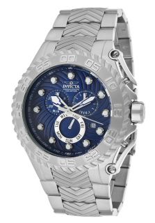 Invicta 12932  Watches,Mens Pro Diver Chronograph Blue Textured Dial Stainless Steel, Chronograph Invicta Quartz Watches