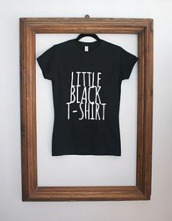 'little black t shirt' ladies tee by rael & pappie