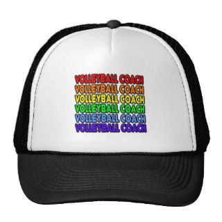 Rainbow Volleyball Coach Hats