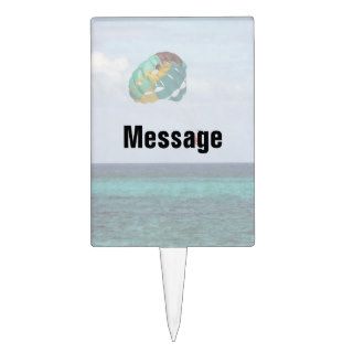 Two Woman Parasailing in the Bahamas Cake Topper