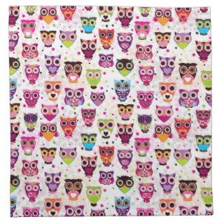 Cute owl background pattern for kids napkins
