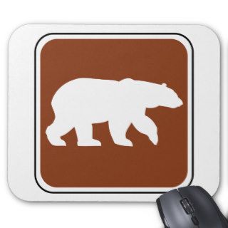 Vintage Bear Road Sign Mouse Pad