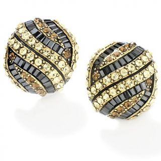 Heidi Daus "Sparkling Obsession" Crystal Clip Earrings