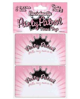 Bachelorette Party Patrol Name Tags   Pack of 8 Health & Personal Care