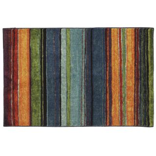 Mohawk Home Carnival Stripe Multi 30 in x 46 in Rectangular Blue Transitional Accent Rug