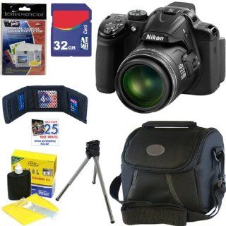 Nikon COOLPIX P520 18.1 MP CMOS Digital Camera with 42x Zoom and "GPS" (Black) + 6pc Bundle 32GB Accessory Kit  Digital Slr Camera Bundles  Camera & Photo