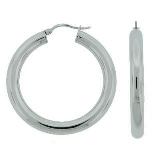 online only 40mm polished stainless steel hoop earrings orig $ 29 00