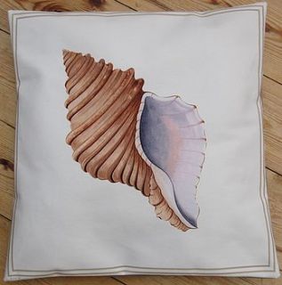 limited edition neptune shell print cushion by edwina cooper designs