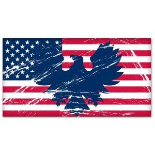 US Flag American vintage eagle sticker decal 6" x 3" Automotive