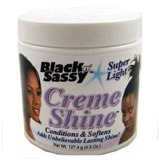 Black N Sassy Super Light Creme Shine 4.5 Oz  Hair Care Products  Beauty