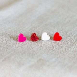 valentines heart earrings by finest imaginary