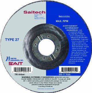United Abrasives/SAIT 20099 Type 27 9 by 1/4 Inch by 5/8 11 Inch Depressed Center Wheel, 10 Pack