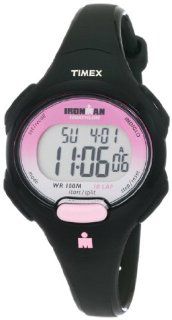 Timex Women's T5K522 Ironman Traditional 10 Lap Pink and Black Resin Strap Watch Timex Watches