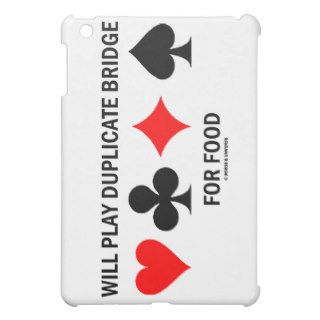 Will Play Duplicate Bridge For Food (Bridge Humor) iPad Mini Case