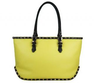 orYANY Leather Hera Tote with Stud Trim —