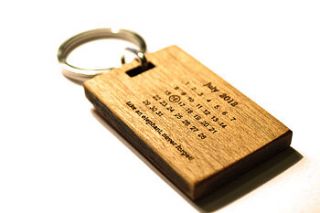 personalised never forget wooden keyring by made lovingly made