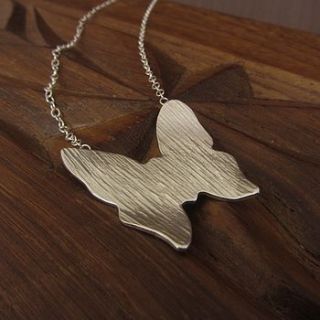 silver butterfly pendant by joanne tinley jewellery